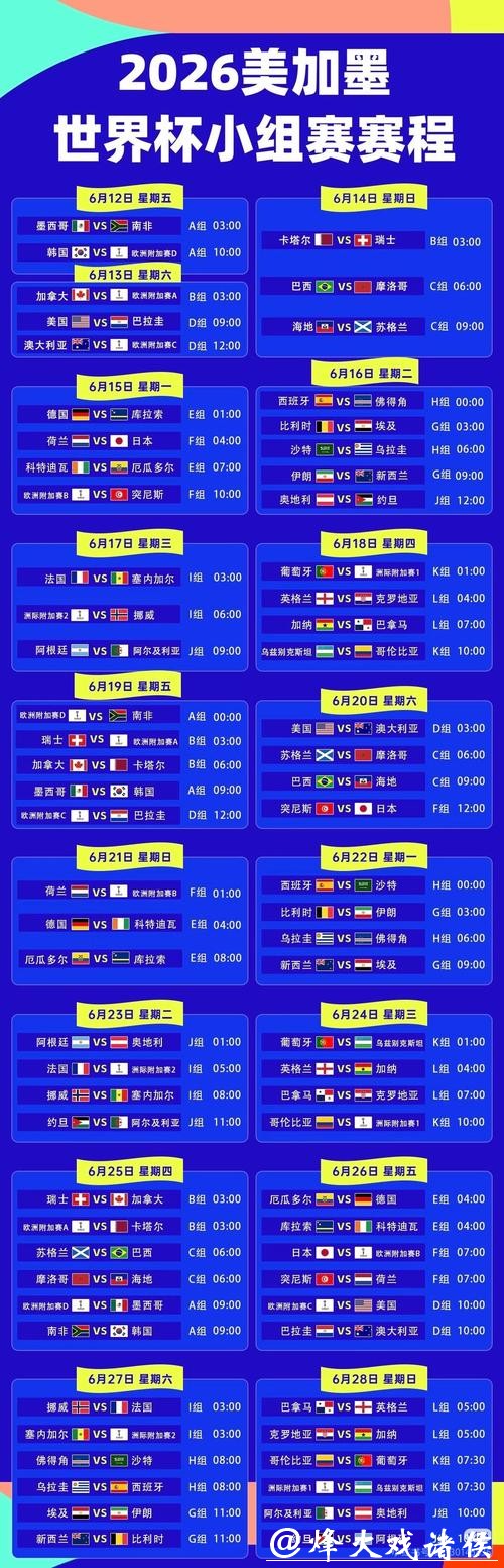 2026世界杯直播：各大渠道直播汇总